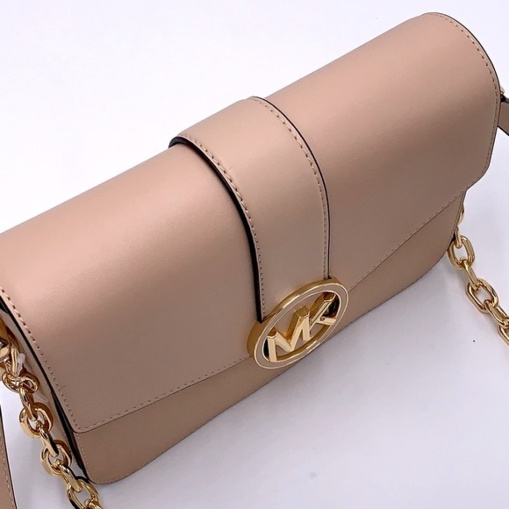 MICHAEL KORS CARMEN MEDIUM CONVERTIBLE SHOULDER BAG BUFF COLOR - Picture 11 of 16
